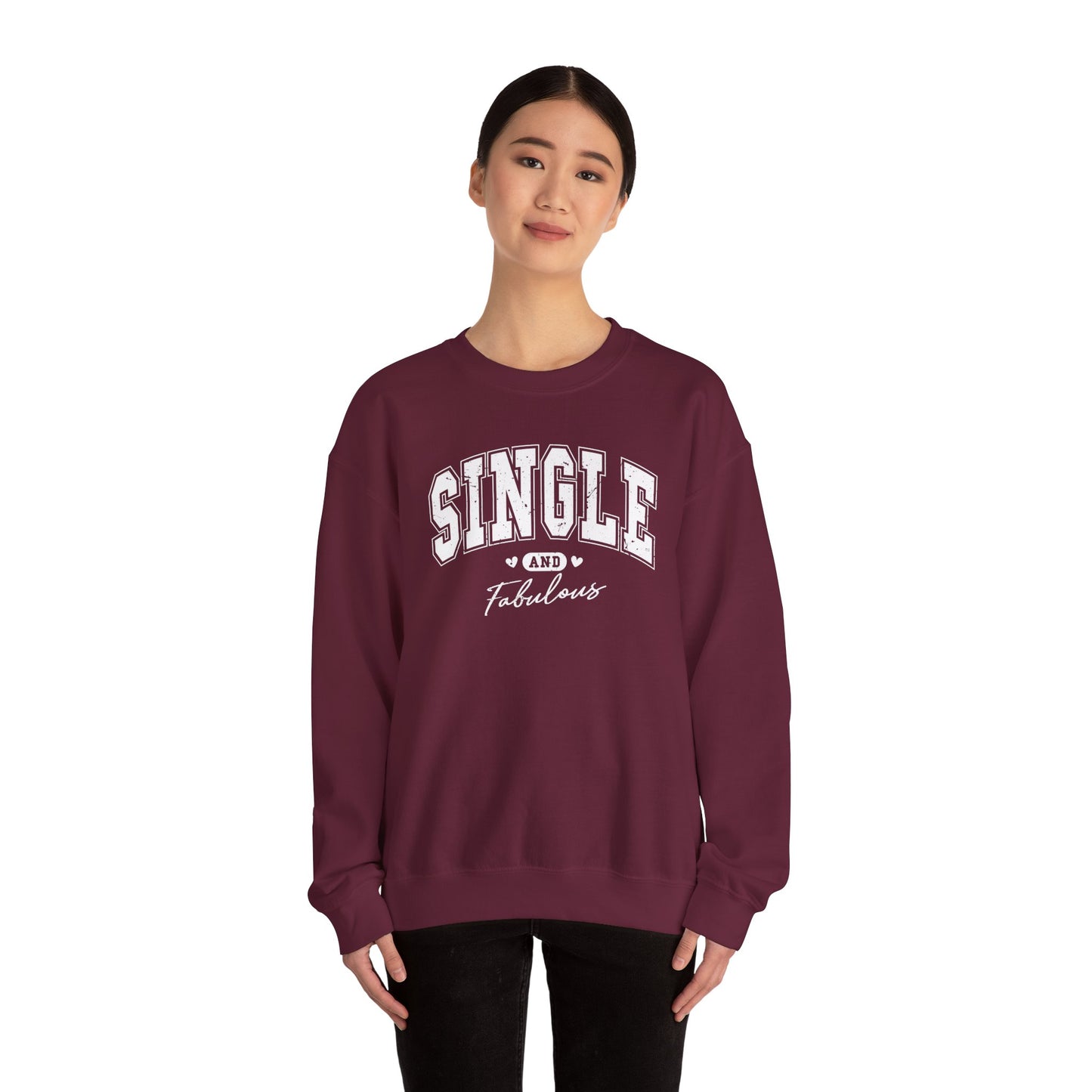 Single and Fabulous Sweatshirt, Funny Varsity Style Crewneck, Women's Casual Pullover, Bold Statement Shirt, Gift for Her