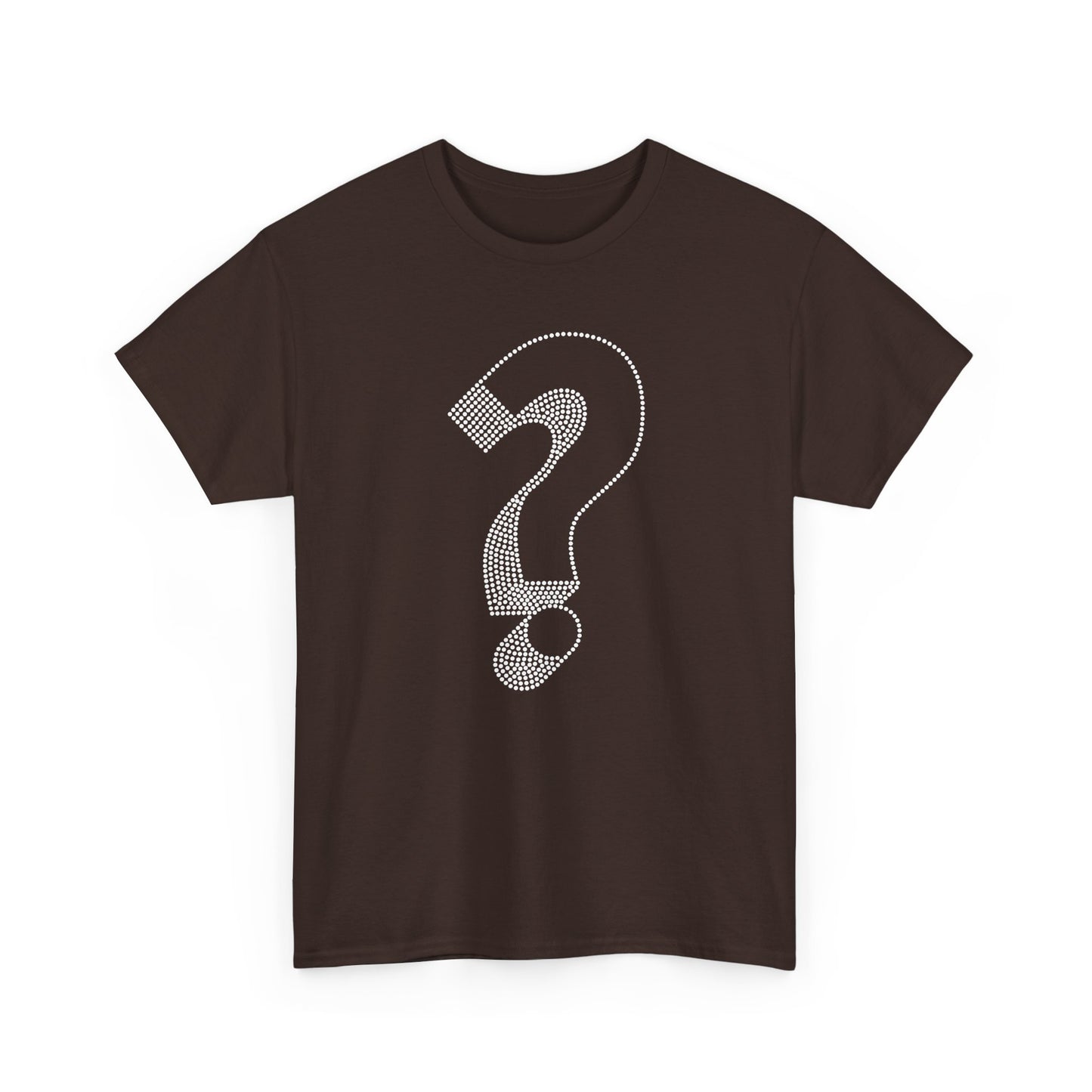 Question Mark Dotted Line Minimal Mystery T-Shirt