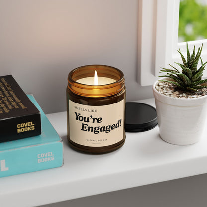 Engagement Scented Candle - You're Engaged! Gift for Couples, Newly Engaged Friend, Bride to Be, Bridal Shower or Wedding Gift