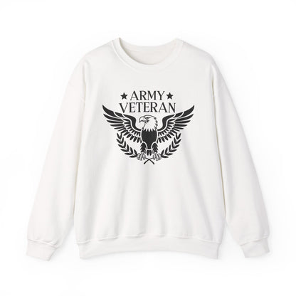 Army Veteran Crewneck Sweatshirt, Tribute Apparel, Gift for Veteran, Military Pride Sweatshirt, Comfortable Casual Wear, Veteran Day Gift