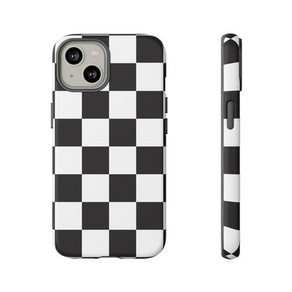 Black and White Checker iPhone Case, Stylish iPhone Cover for Teens, Holiday Gift, Unique Mobile Accessories, Tough Protection