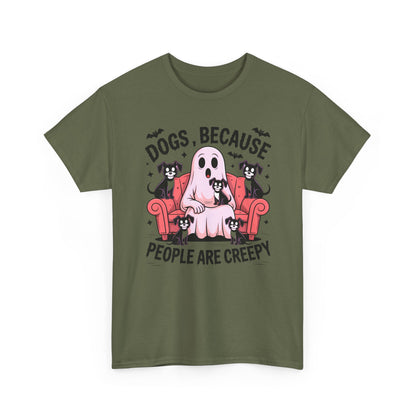 Cozy Ghost Dog Tshirt | Unisex Crewneck, Perfect for Pet Lovers, Halloween, Fall Fashion, Gifts for Dog Owners
