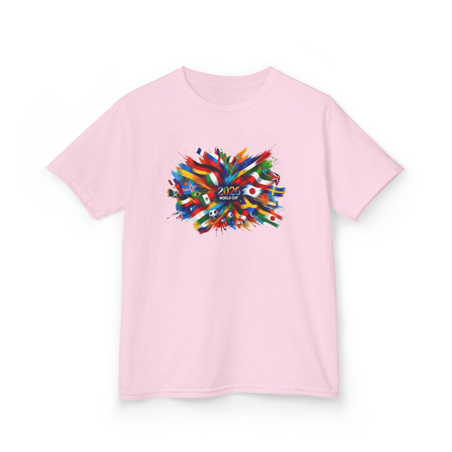 Colorful Paint Splash Kids T-Shirt | 2026 USA Soccer Tee for Kids | Abstract Art Graphic Shirt | Fun Youth Fan Gift, Football Lover Gift
