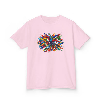 Colorful Paint Splash Kids T-Shirt | 2026 USA Soccer Tee for Kids | Abstract Art Graphic Shirt | Fun Youth Fan Gift, Football Lover Gift