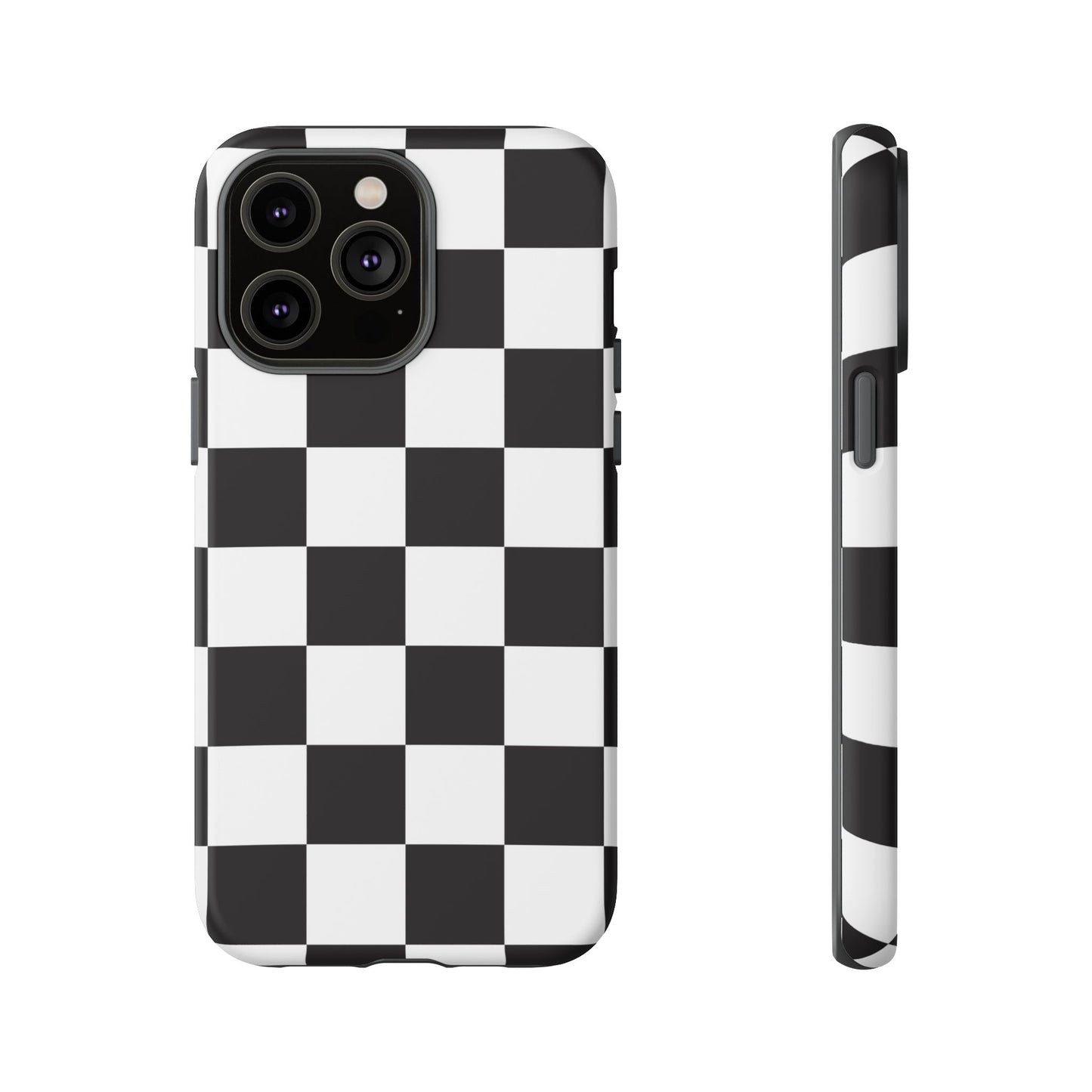 Black and White Checker iPhone Case, Stylish iPhone Cover for Teens, Holiday Gift, Unique Mobile Accessories, Tough Protection