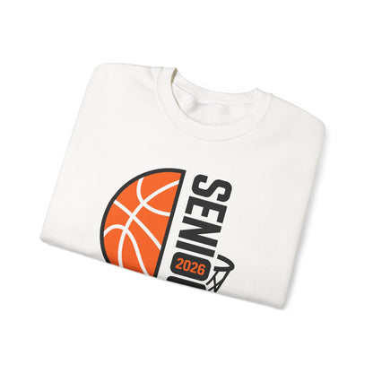 Basketball Senior 2026 Crewneck Sweatshirt | Basketball Hoop Grad Design | Gift For Senior, Sports Fan Gift, Graduation Sweatshirt, High
