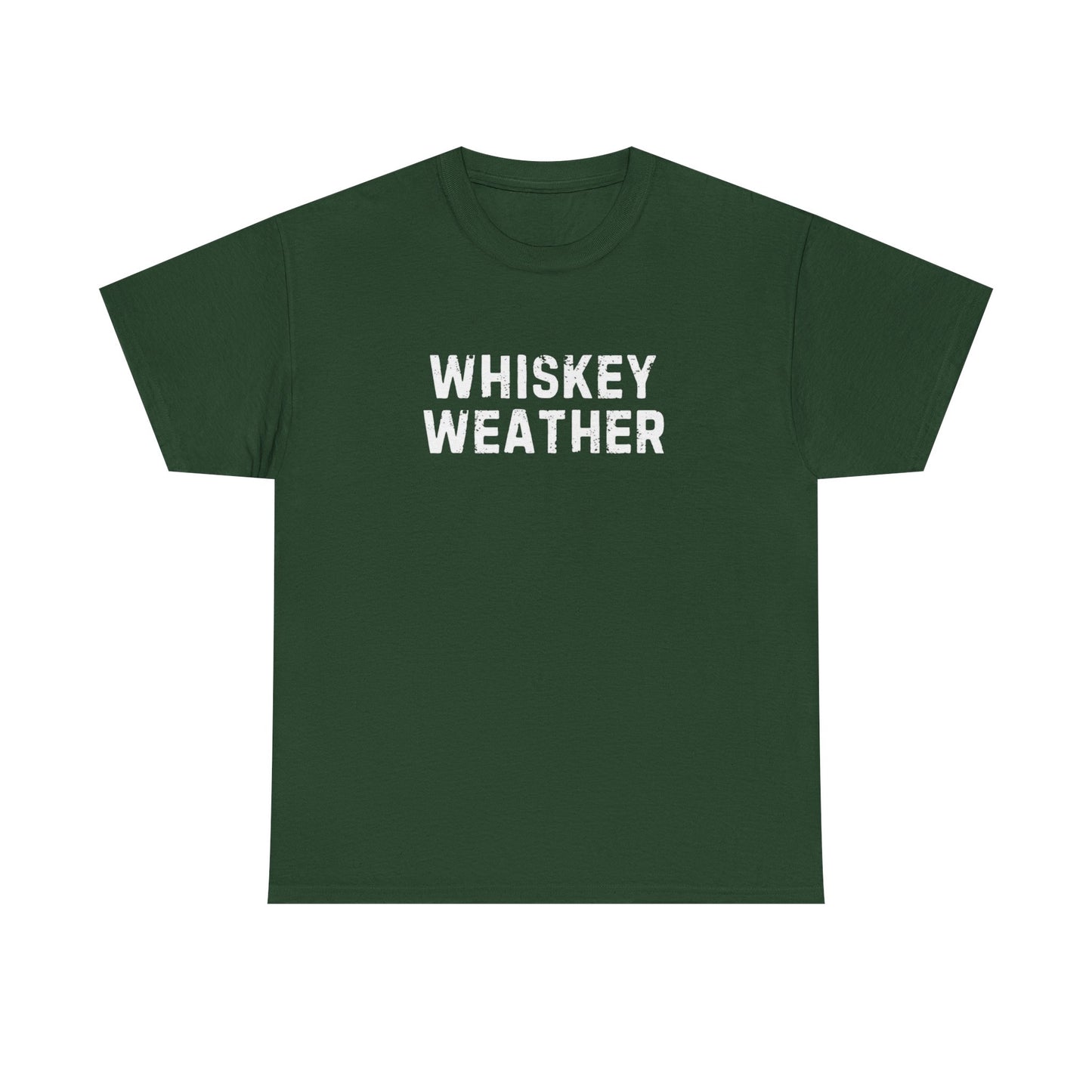 Whiskey Weather Tee, Cotton T-Shirt for Casual Outings, Gift for Beer Lovers, Cozy Fall Apparel, Perfect for Birthdays, Parties