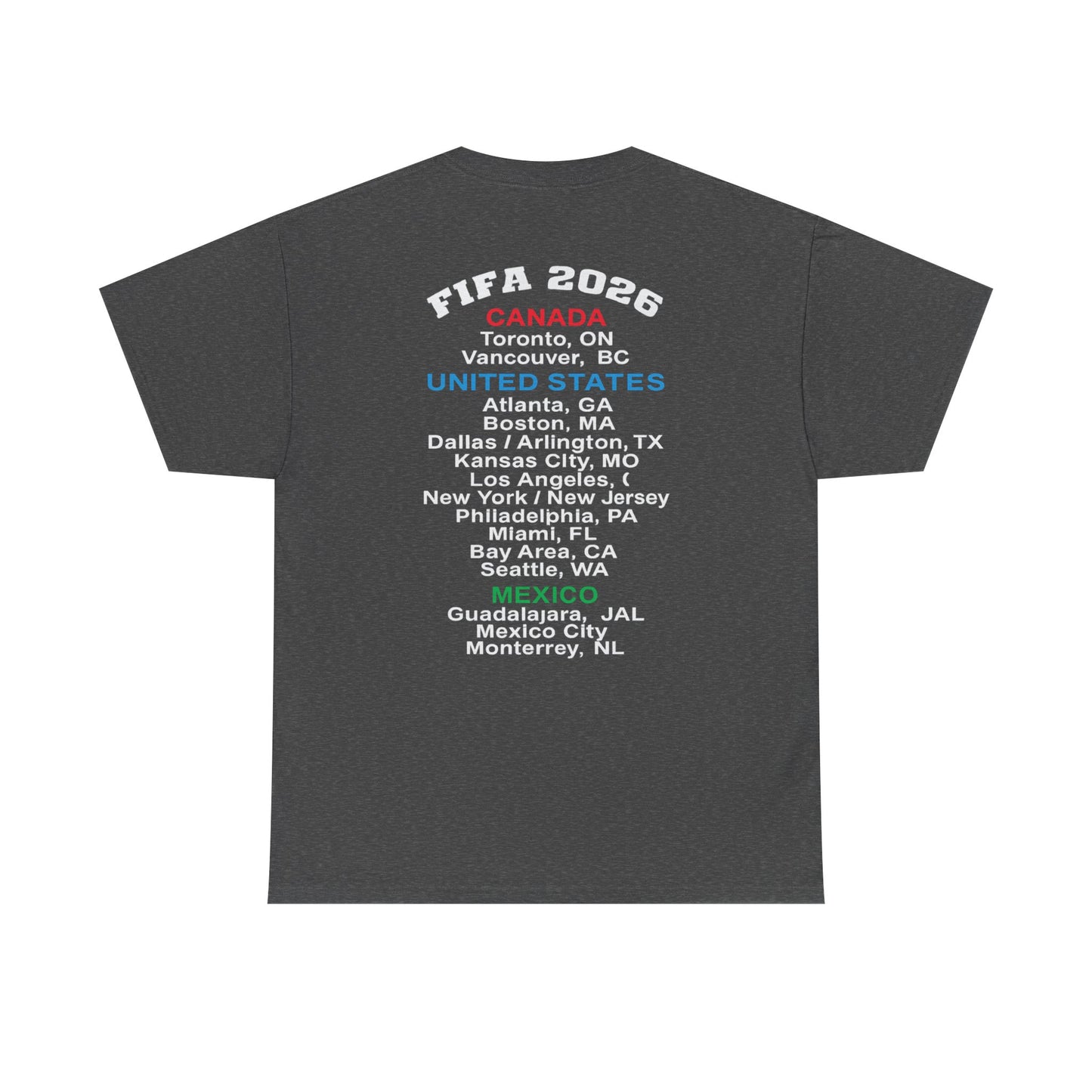World Cup 2026 T-Shirt, Soccer Crest Tee, USA Canada Mexico Host Cities Shirt, Football Fan Apparel, Match Day Outfit, Tournament Gift