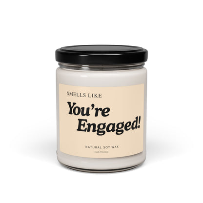 Engagement Celebration Candle | You're Engaged! Scented Soy Wax Gift for Couples, Wedding Decor, Home Fragrance, Engagement Party Favor