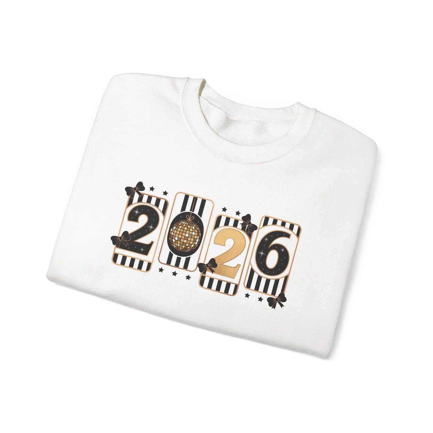 2026 New Year Sweatshirt, Black & Gold New Years Crewneck, Happy New Year 2026 Shirt, Retro Party Sweatshirt, Womens New Year Gift