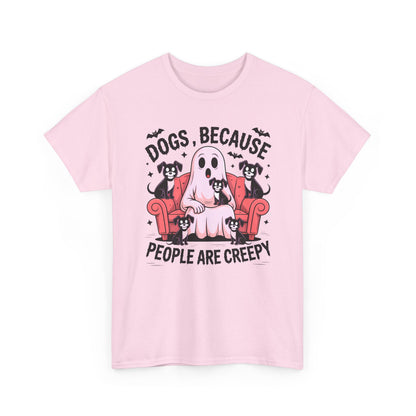 Cozy Ghost Dog Tshirt | Unisex Crewneck, Perfect for Pet Lovers, Halloween, Fall Fashion, Gifts for Dog Owners