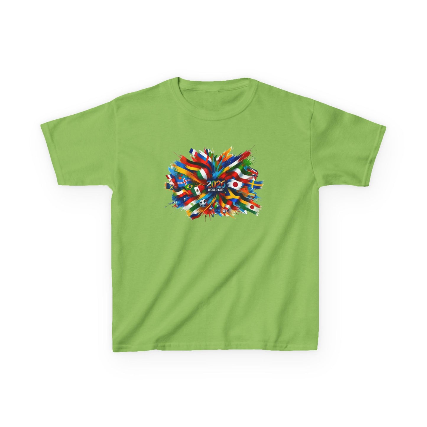Colorful Paint Splash Kids T-Shirt | 2026 USA Soccer Tee for Kids | Abstract Art Graphic Shirt | Fun Youth Fan Gift, Football Lover Gift