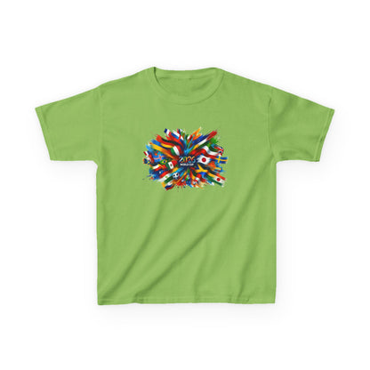 Colorful Paint Splash Kids T-Shirt | 2026 USA Soccer Tee for Kids | Abstract Art Graphic Shirt | Fun Youth Fan Gift, Football Lover Gift