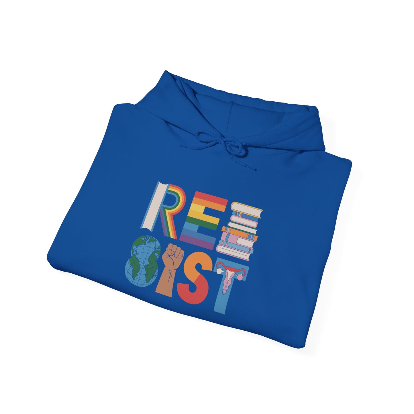 Resist Earth Globe Hoodie | RESIST Equality Hoodie | LGBTQ Pride Activism Hooded Sweatshirt | Feminist Hoodie | Social Empowerment Gift