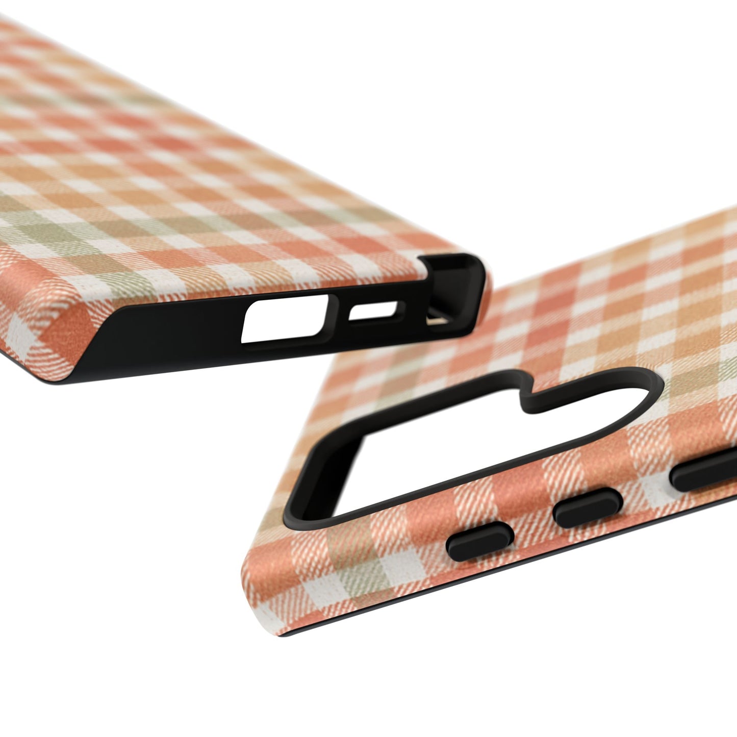 Boho Checkered Phone Case | Neutral Aesthetic Plaid Case | Retro Minimalist Check Design | iPhone Cover | Samsung Cover