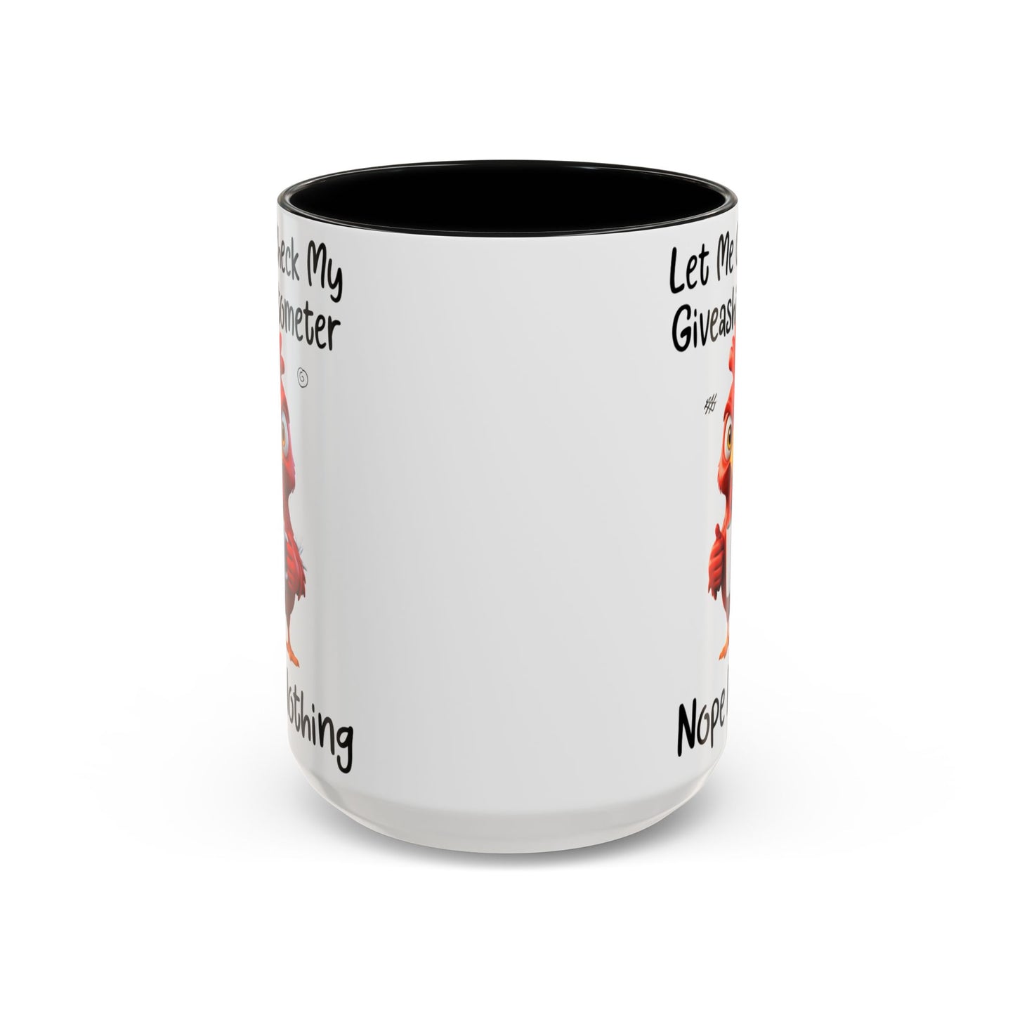 Funny Giveashitometer Mug | Sarcastic Coffee Mug with Rooster | Sassy Office Mug | Gift for Coworkers Friends
