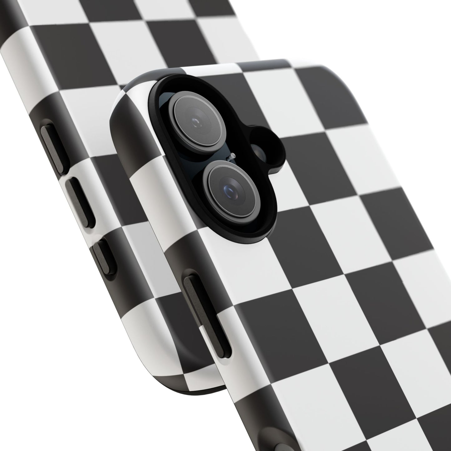 Black and White Checker iPhone Case, Stylish iPhone Cover for Teens, Holiday Gift, Unique Mobile Accessories, Tough Protection