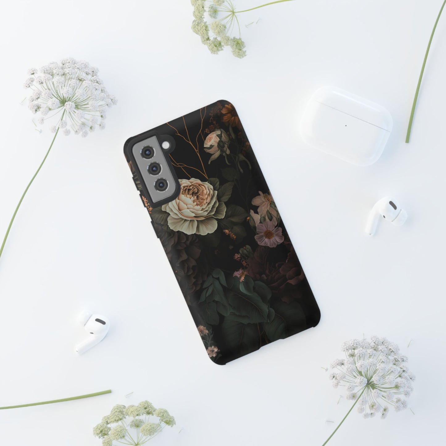 Floral Phone Case For iPhone And Samsung, Tough Cases, Flower Design, Stylish Protection, Gift for Her, Nature Lovers Accessory, Floral Gift