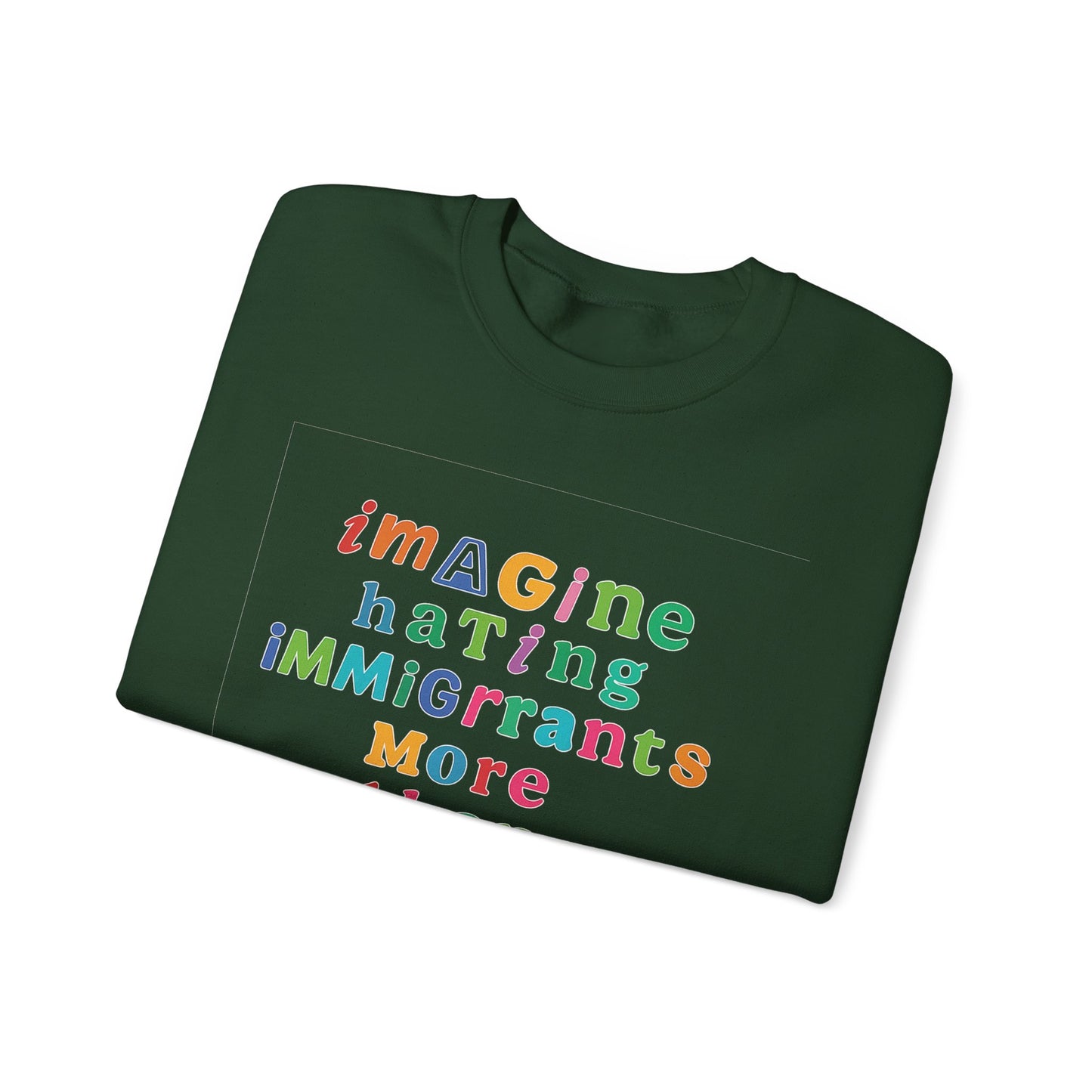 Imagine Hating Immigrants More Than Pedophiles Sweatshirt, Bold Activist Crewneck, Anti-Hate Awareness Pullover, Equality Protest Sweater