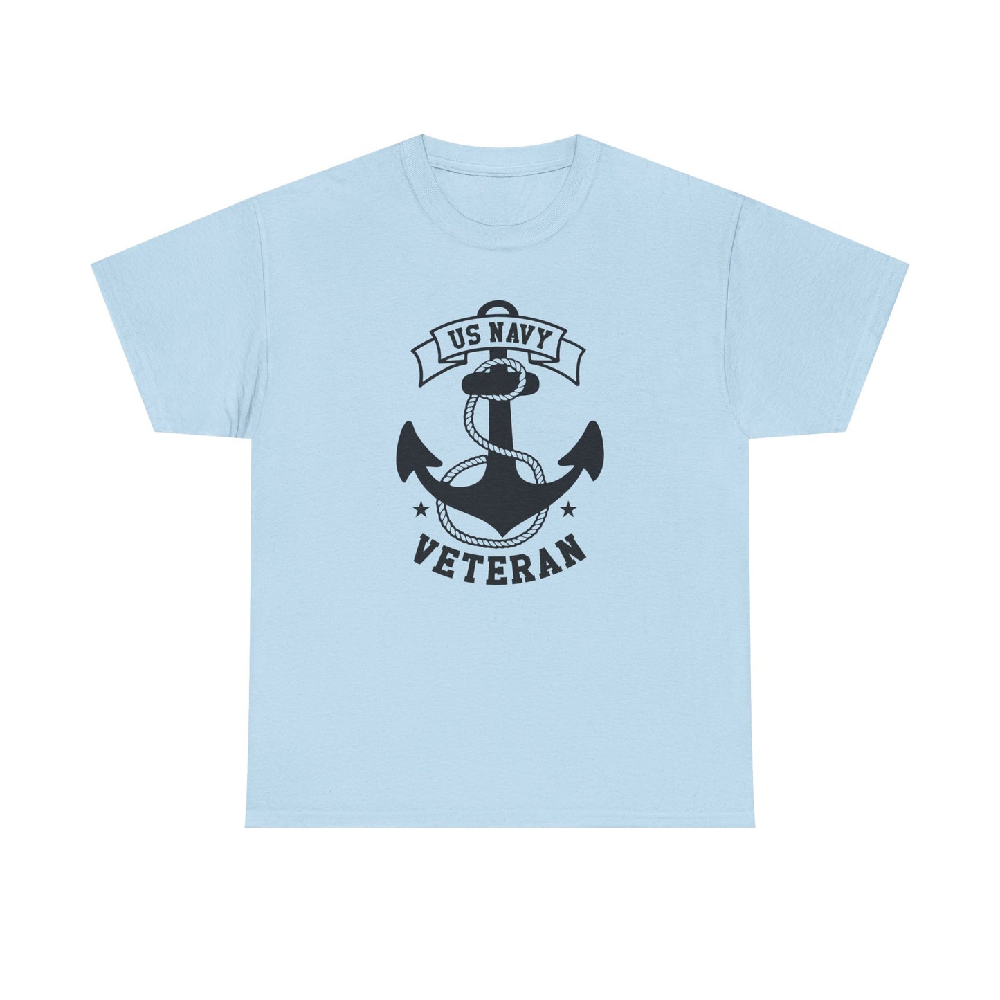 Navy Veteran Heavy Cotton Tee, US Navy Tribute Shirt, Military Appreciation Gift, Veteran's Day Outfit, Gift for Navy Personals