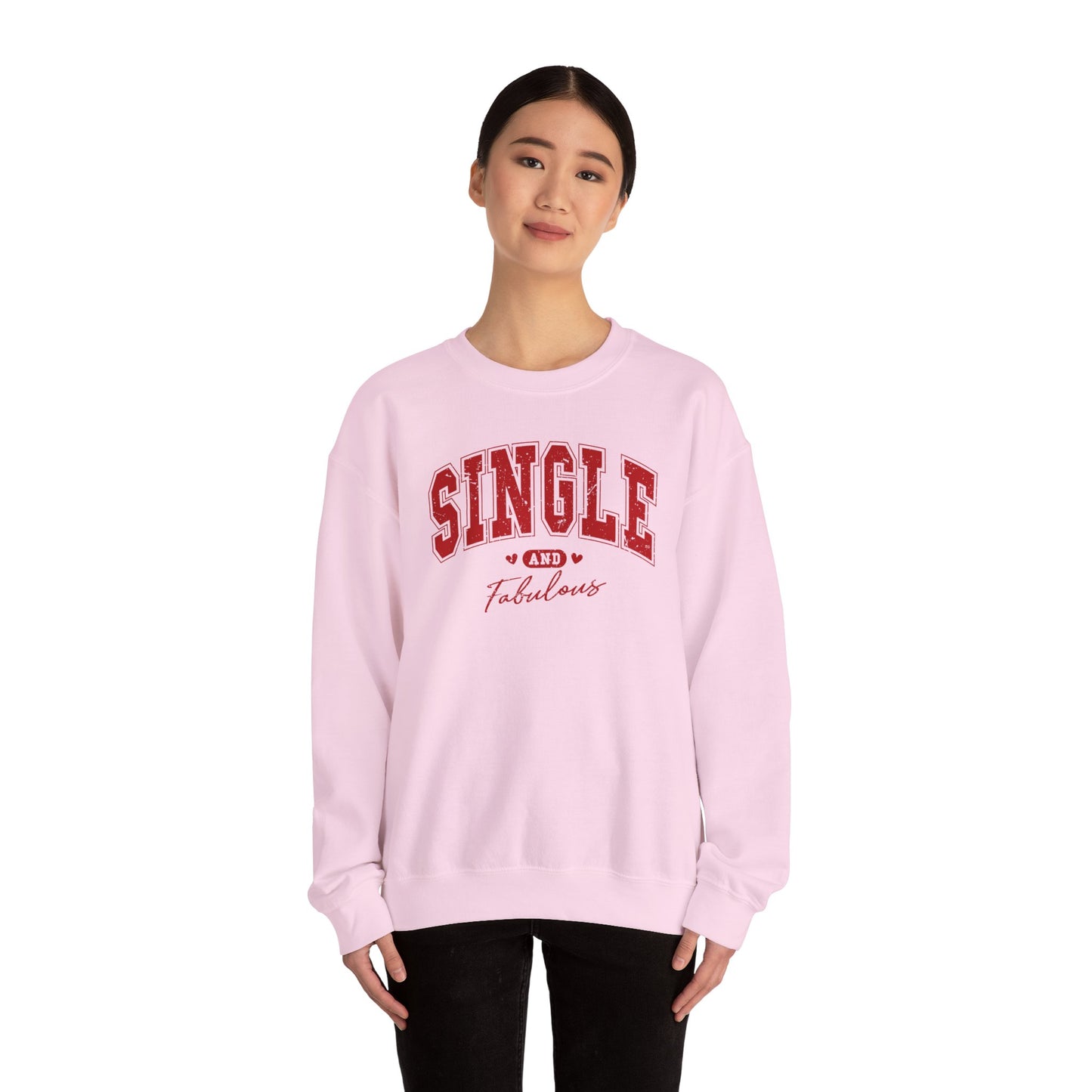 Single and Fabulous Sweatshirt, Funny Varsity Style Crewneck, Women's Casual Pullover, Bold Statement Shirt, Gift for Her