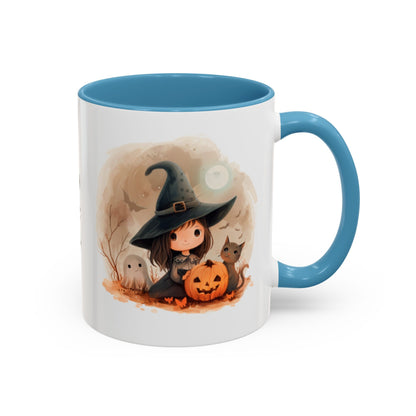 Personalized Witch Coffee Mug, Personalized Halloween Mug, Cute Witch Gift, Fall Decor, Coffee Cup for Kids