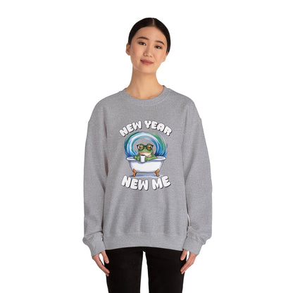 New Year New Me Frog Sweatshirt, Funny New Year Shirt, Happy New Year 2026 Sweatshirt, Cute Frog Coffee Pullover, 2026 Trendy Sweatshirt