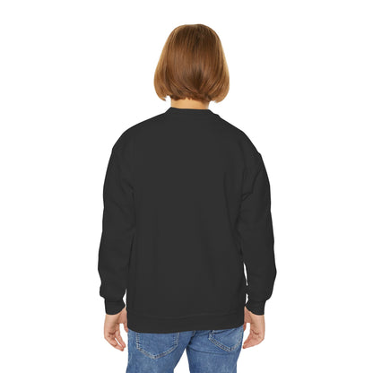 Festive Youth Crewneck Sweatshirt with Christmas Reindeer and Santa Hat, Holiday Gift for Kids, Winter Wear, Cozy Sweater, Christmas Apparel