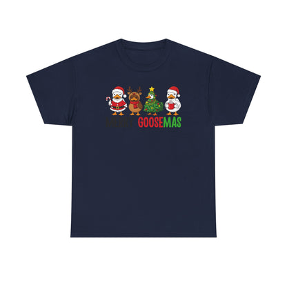 Merry Goosemas Shirt | Funny Christmas Goose T-Shirt | Holiday Humor Tee | Cute Santa Goose Shirt | Xmas Gift for Men & Women