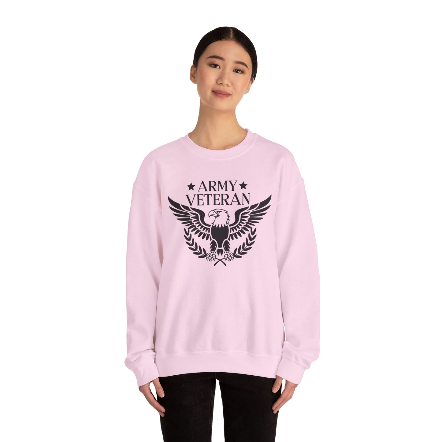Army Veteran Crewneck Sweatshirt, Tribute Apparel, Gift for Veteran, Military Pride Sweatshirt, Comfortable Casual Wear, Veteran Day Gift