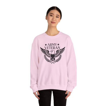 Army Veteran Crewneck Sweatshirt, Tribute Apparel, Gift for Veteran, Military Pride Sweatshirt, Comfortable Casual Wear, Veteran Day Gift