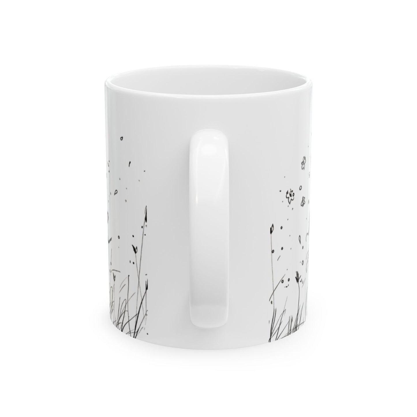 Whimsical Love Ceramic Mug, Cute Gift for Romance, Housewarming, Cozy Coffee Cups,, Perfect for Valentine's Day, Gift for her