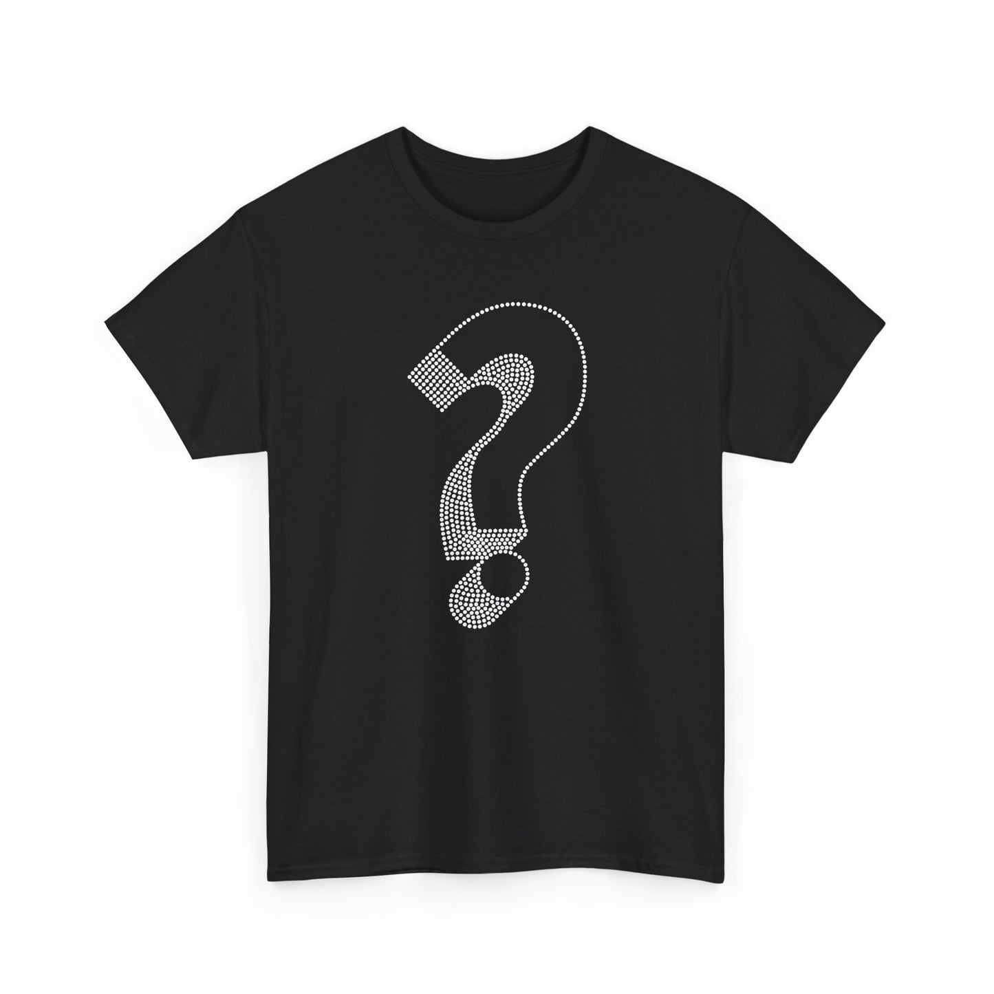 Question Mark Dotted Line Minimal Mystery T-Shirt