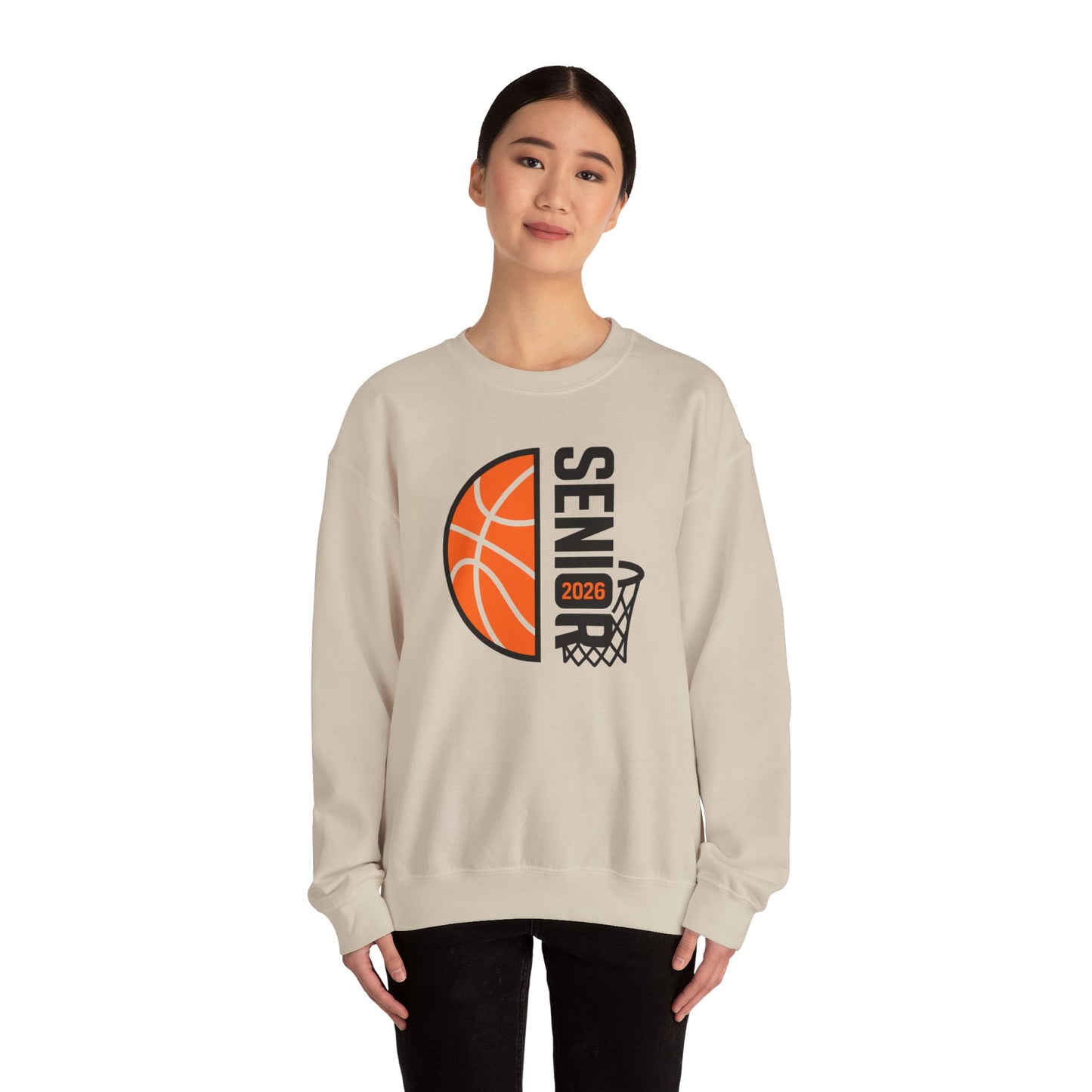 Basketball Senior 2026 Crewneck Sweatshirt | Basketball Hoop Grad Design | Gift For Senior, Sports Fan Gift, Graduation Sweatshirt, High