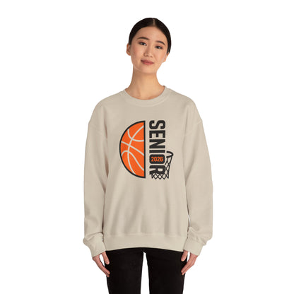 Basketball Senior 2026 Crewneck Sweatshirt | Basketball Hoop Grad Design | Gift For Senior, Sports Fan Gift, Graduation Sweatshirt, High