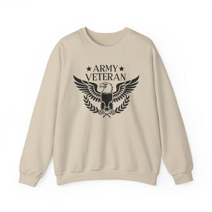 Army Veteran Crewneck Sweatshirt, Tribute Apparel, Gift for Veteran, Military Pride Sweatshirt, Comfortable Casual Wear, Veteran Day Gift