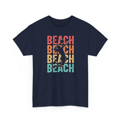 Beach Vibes Unisex Heavy Cotton Tee, Summer T-Shirt, Beachwear, Vacation Apparel, Graphic Tee, Gift for Beach Lovers