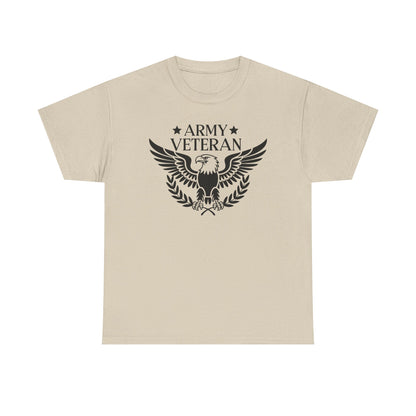 Army Veteran Unisex Heavy Cotton Tee, Military Pride Shirt, Veteran Appreciation Gift, Patriotic Apparel, Independence Day T-Shirt
