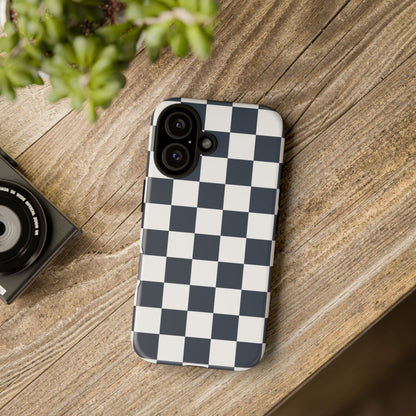 Checkered Pattern iPhone Case, iPhone Cover, Modern iPhone Accessory, Gift for Him, Trendy Mobile Protection