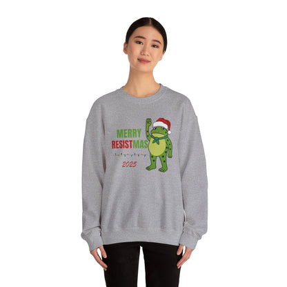 Merry Resistmas 2025 Crewneck Sweatshirt - Unisex Holiday Gift, Christmas Sweater, Funny Sweatshirt, Winter Apparel, Seasonal Fashion