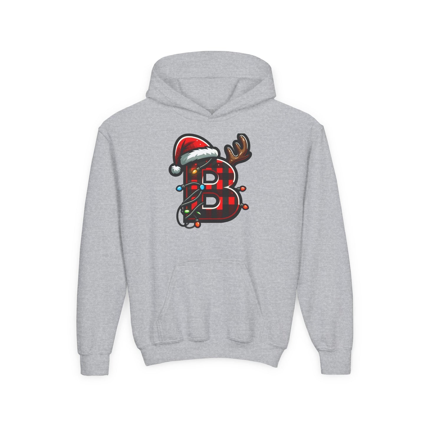 Personalized Festive Reindeer Hoodie for Kids, Christmas Sweatshirt hoodie, Holiday Gift, Cozy Winter Attire, Personalized Youth Hoody