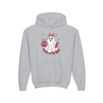 Cute Ghost Halloween Hoodie for Kids, Youth Sweatshirt, Fall Fashion, Trick or Treat Outfit, Ghost Costume