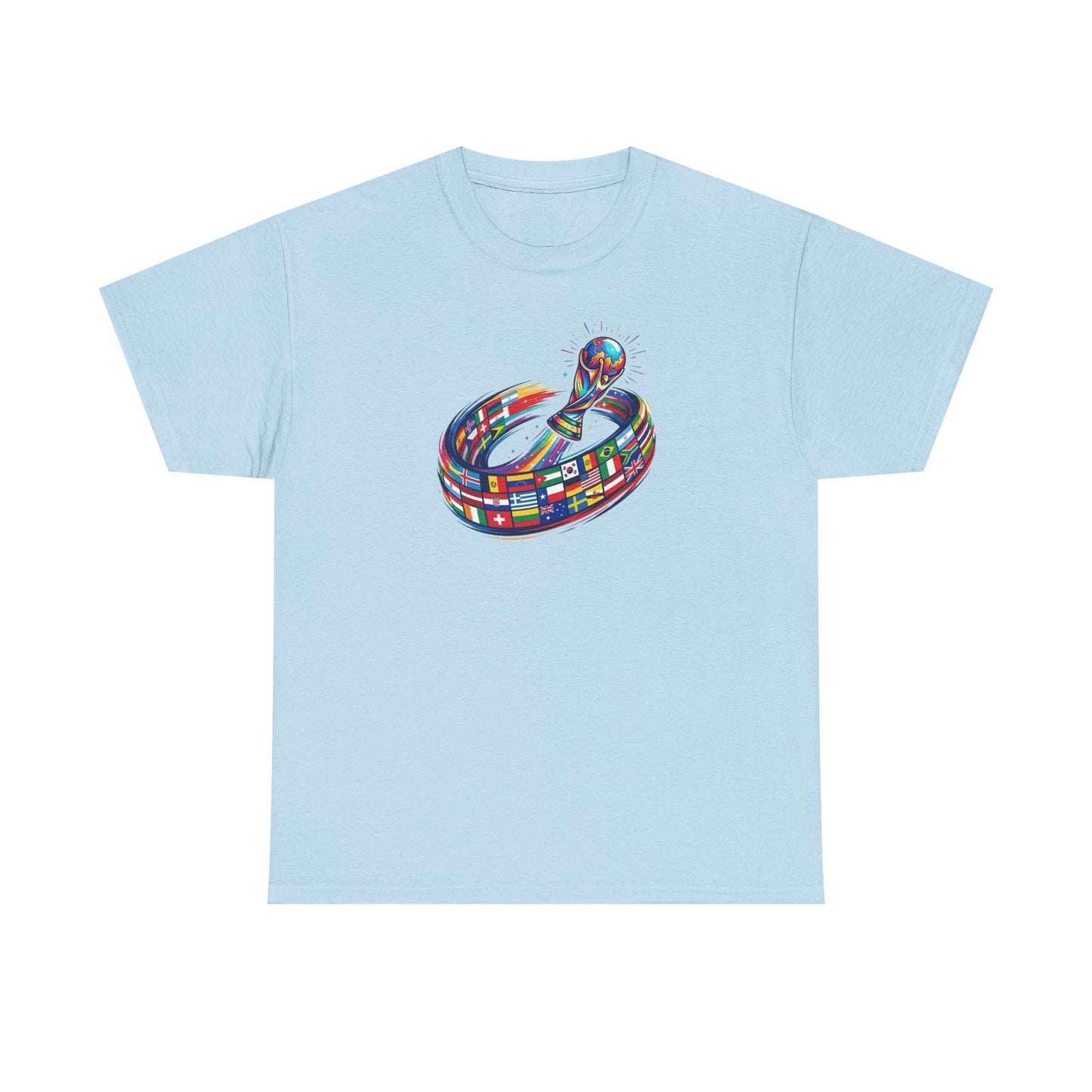 Colorful Flag FIFA World Cup T-Shirt, International Flags  Design Tee, Artistic Soccer Graphic Shirt for Men and Women