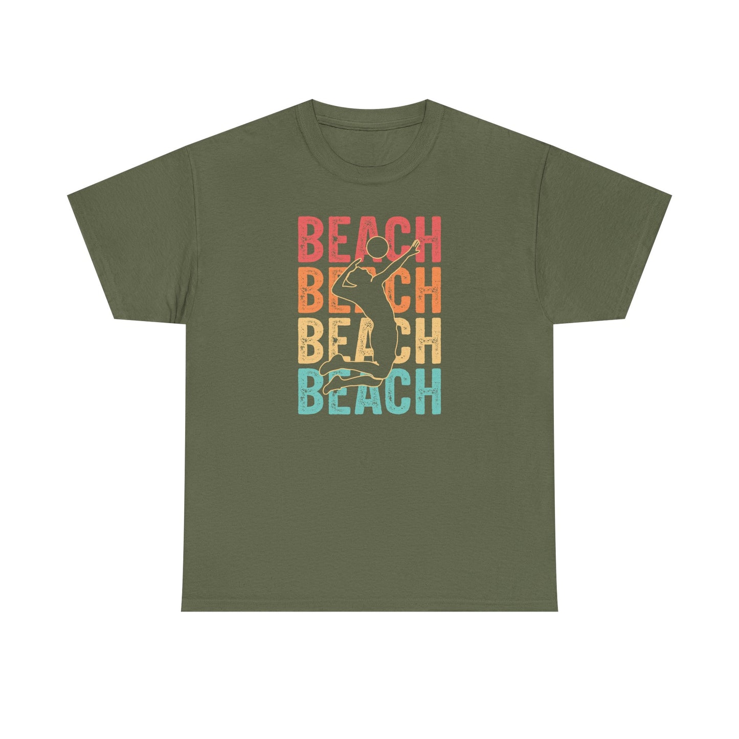 Beach Vibes Unisex Heavy Cotton Tee, Summer T-Shirt, Beachwear, Vacation Apparel, Graphic Tee, Gift for Beach Lovers