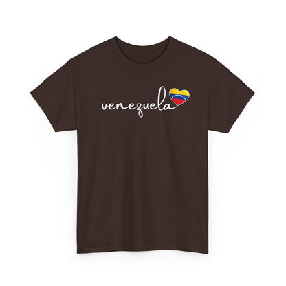 Venezuela Sweatshirt with Heart Flag | Minimalist Country Pride Crewneck | Travel Gift for Her, South America Apparel