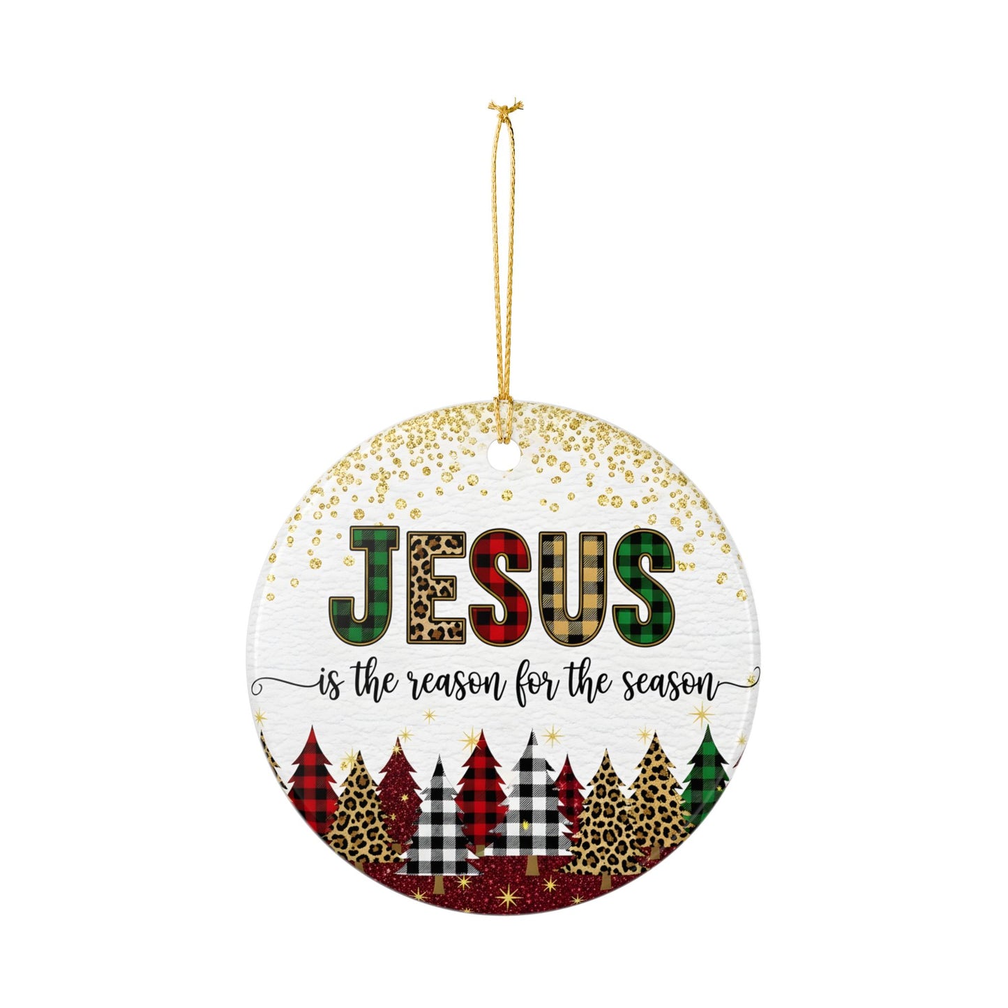 Jesus Is the Reason for the Season Ornament  Christian Christmas Ornament Tree Décor Farmhouse Christmas Ornament Christian Stocking Stuffer