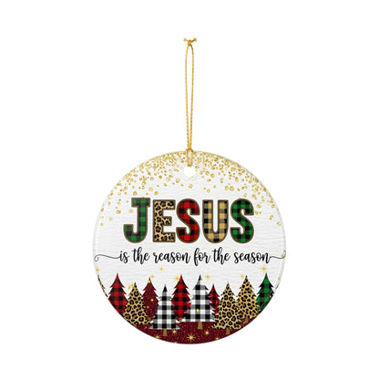 Jesus Is the Reason for the Season Ornament  Christian Christmas Ornament Tree Décor Farmhouse Christmas Ornament Christian Stocking Stuffer