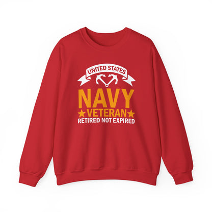 Navy Veteran Crewneck Sweatshirt, Military Pride Sweater,  Gift for Veterans, Retirement Gift, Casual Comfort Wear, Gift for mom