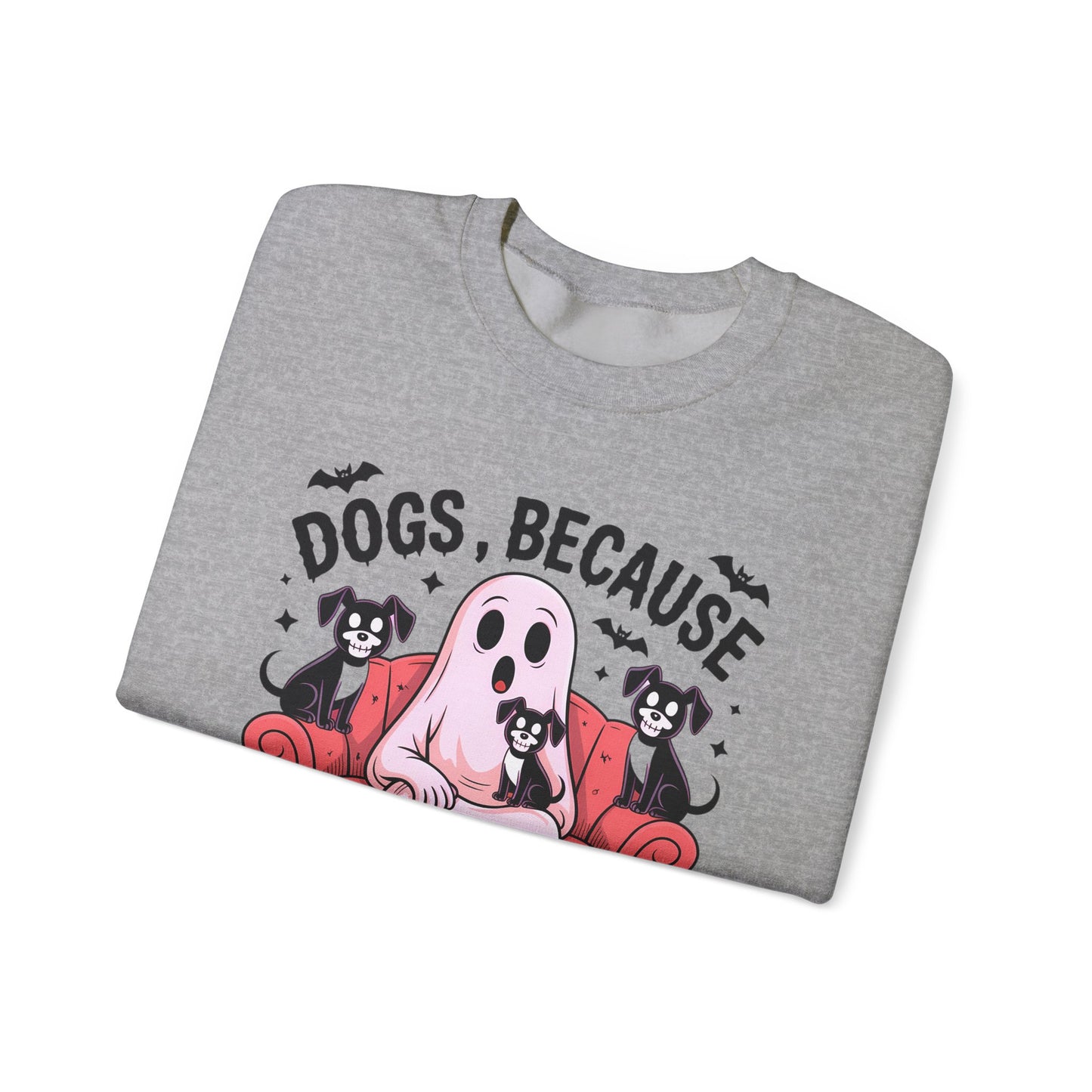 Cozy Ghost Dog Sweatshirt | Unisex Crewneck, Perfect for Pet Lovers, Halloween, Fall Fashion, Gifts for Dog Owners, Cute Dog Sweater, Funny