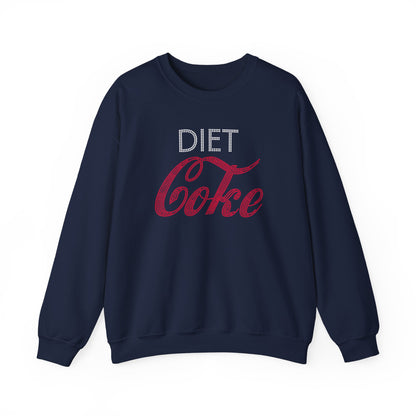 Diet Coke Sweatshirt, Funny Soda Lover Crewneck, Rhinestone Style Graphic Sweatshirt, Cozy Casual Pullover Gift for Her